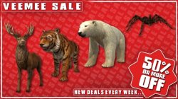 New this week from Veemee - April 16th, 2014, kwoman32, Apr 15, 2014, 4:19 PM, YourPSHome.net, jpg, VEEMEEHalfPriceHotDeals_AnimalAvatars_Bundle01_2014-04-16_684x384.jpg