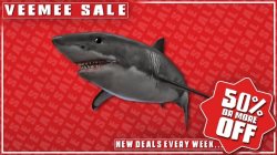 New this week from Veemee - April 16th, 2014, kwoman32, Apr 15, 2014, 4:19 PM, YourPSHome.net, jpg, VEEMEEHalfPriceHotDeals_AnimalAvatars_Shark_2014-04-16_684x384.jpg