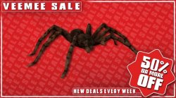 New this week from Veemee - April 16th, 2014, kwoman32, Apr 15, 2014, 4:19 PM, YourPSHome.net, jpg, VEEMEEHalfPriceHotDeals_AnimalAvatars_Tarantula_2014-04-16_684x384.jpg