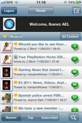 Article: Your PlayStation Home iOS (iPhone) App Launched, Ibanez AEL, Jun 11, 2011, 10:38 AM, YourPSHome.net, PNG, IMG_1374.PNG