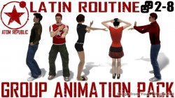 New in NA this week - Group Animation Packs from Atom Republic - July 9th, 2014, kwoman32, Jul 8, 2014, 12:53 AM, YourPSHome.net, jpg, LatinRoutineGroupAnimationPack_684x384.jpg