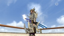 thorned armor and twin katanas